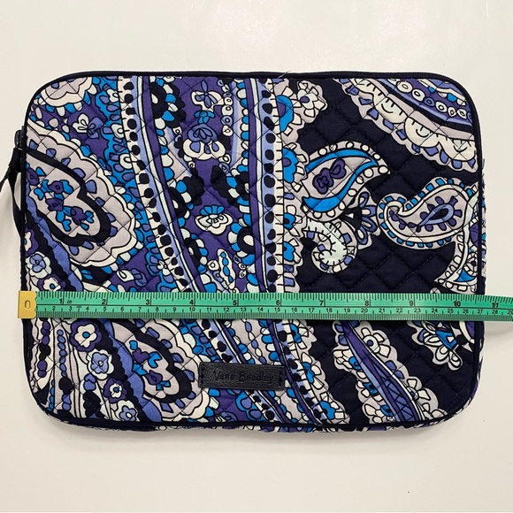 Vera Bradley Tablet Sleeve Padded Case Cover Pouch Deep Night Paisley Blue - Picture 5 of 6